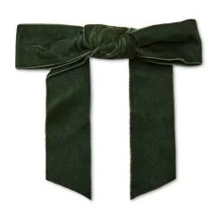 PINE GREEN SHIRLEY VELVET BOW BARRETTE