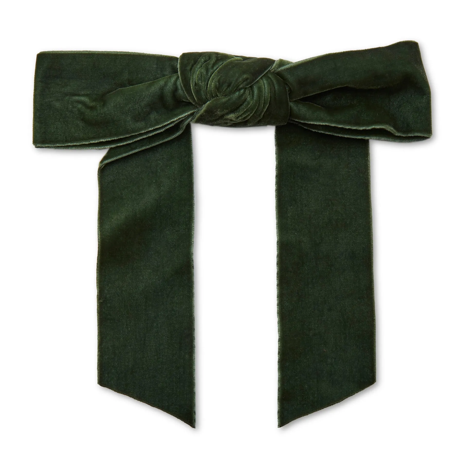 PINE GREEN SHIRLEY VELVET BOW BARRETTE