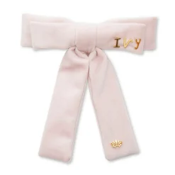 PINK VELVET ANTOINETTE BOW BARRETTE