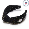 PITTSBURGH STEELERS LELE SADOUGHI X NFL JET EMBELLISHED KNOTTED HEADBAND