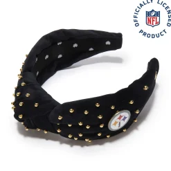 PITTSBURGH STEELERS LELE SADOUGHI X NFL JET EMBELLISHED KNOTTED HEADBAND