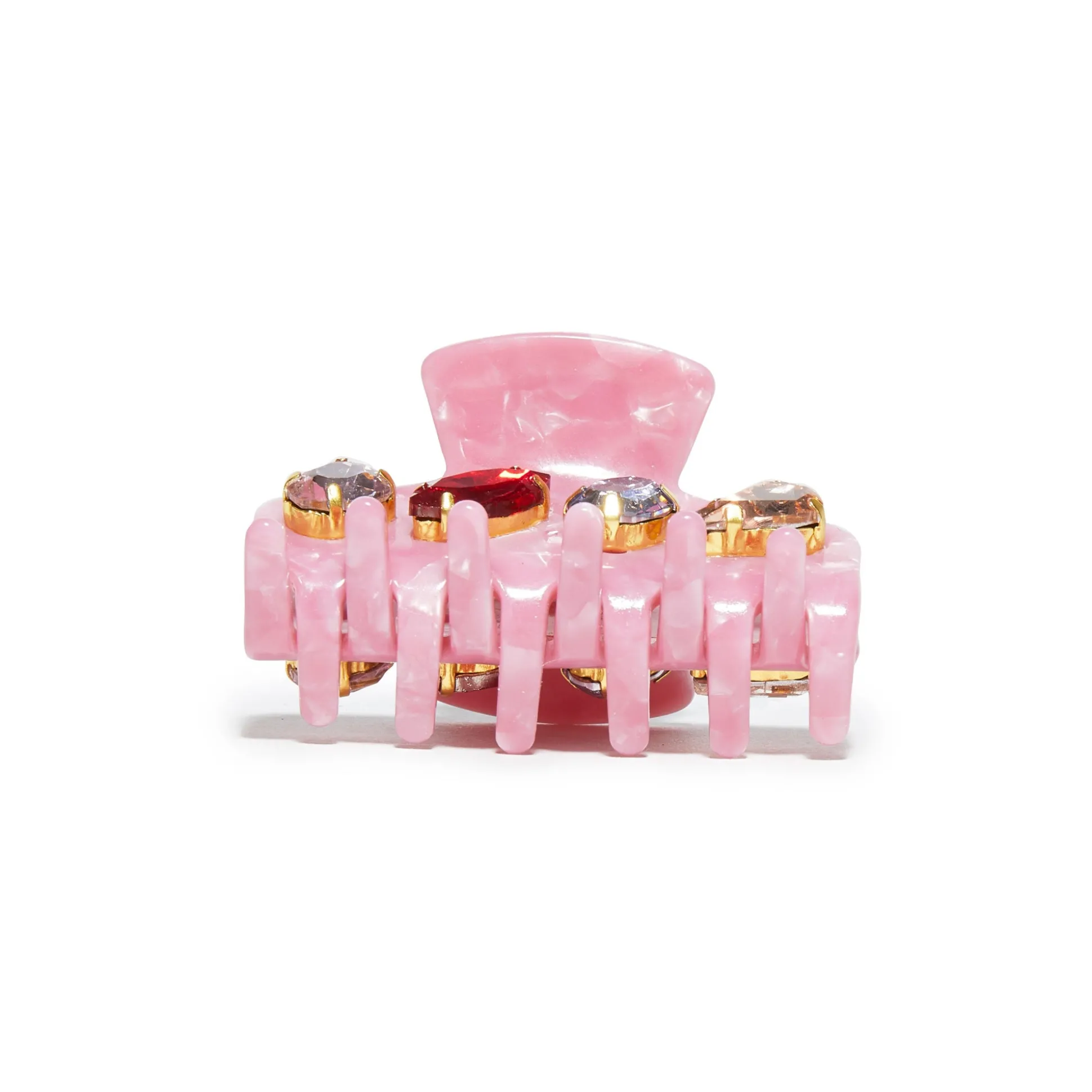 RHUBARB MINI CRYSTAL CLAW CLIP