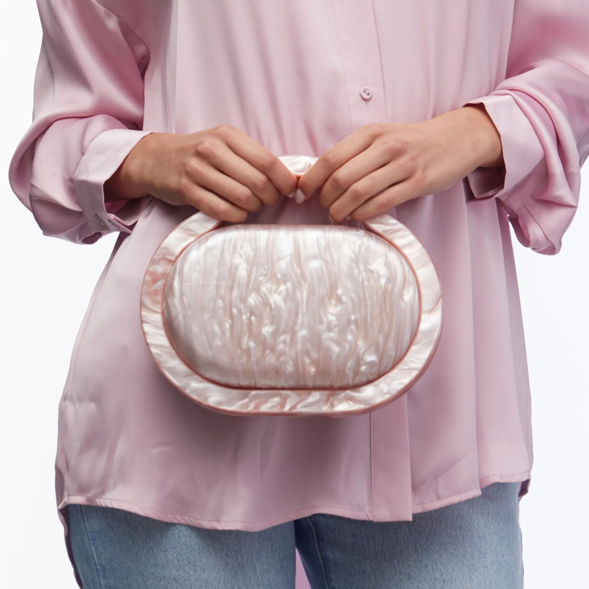 ROSE PILL BOX ACETATE BAG