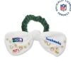 SEATTLE SEAHAWKS LELE SADOUGHI X NFL IVORY GREEN BOW SCRUNCHIE
