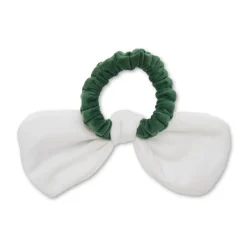 SEATTLE SEAHAWKS LELE SADOUGHI X NFL IVORY GREEN BOW SCRUNCHIE