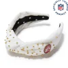 SF 49ERS LELE SADOUGHI X NFL IVORY EMBELLISHED KNOTTED HEADBAND
