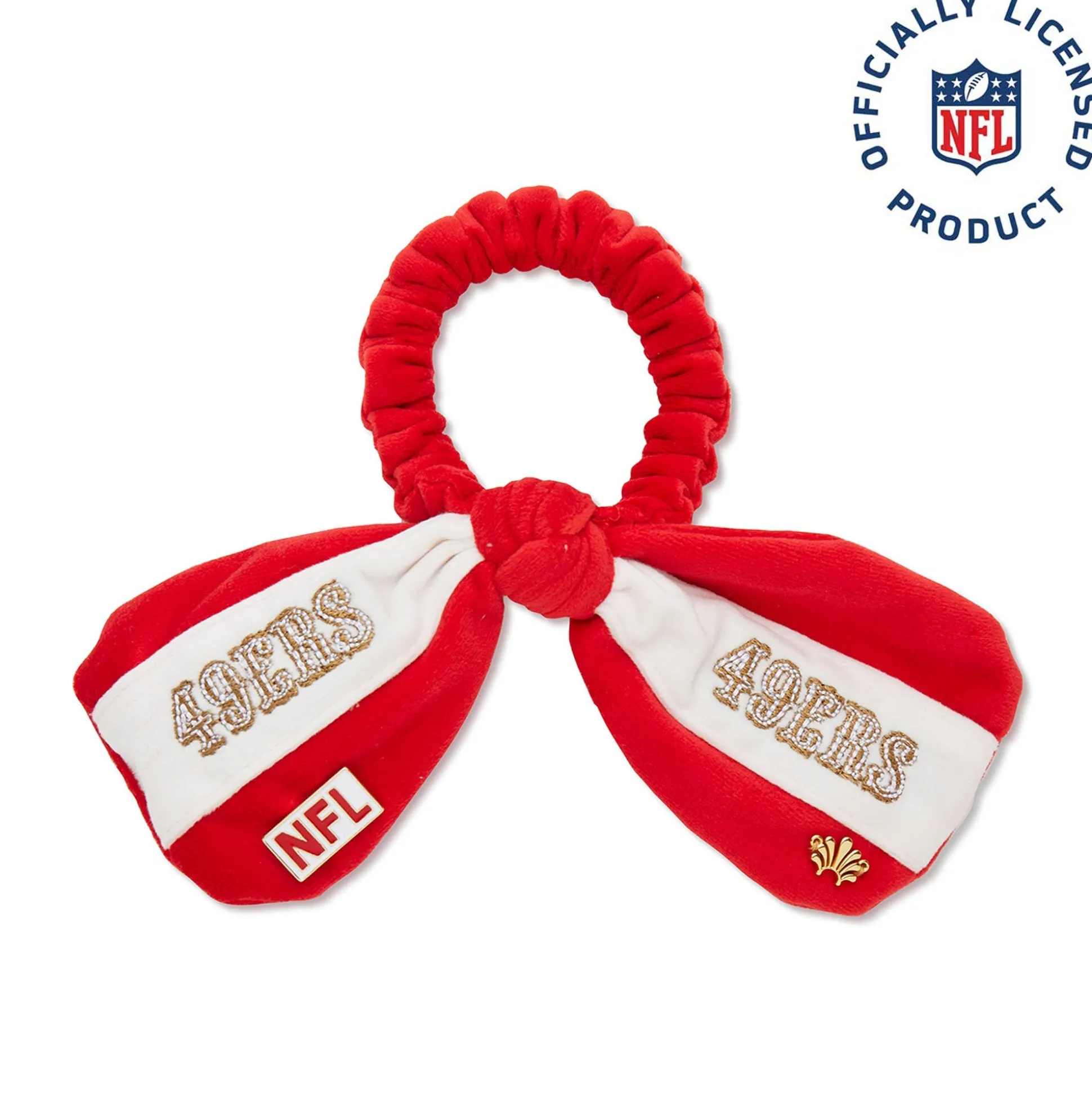 SF 49ERS LELE SADOUGHI X NFL RED BOW SCRUNCHIE