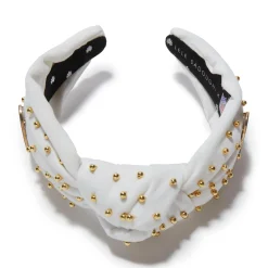 SF 49ERS LELE SADOUGHI X NFL IVORY EMBELLISHED KNOTTED HEADBAND