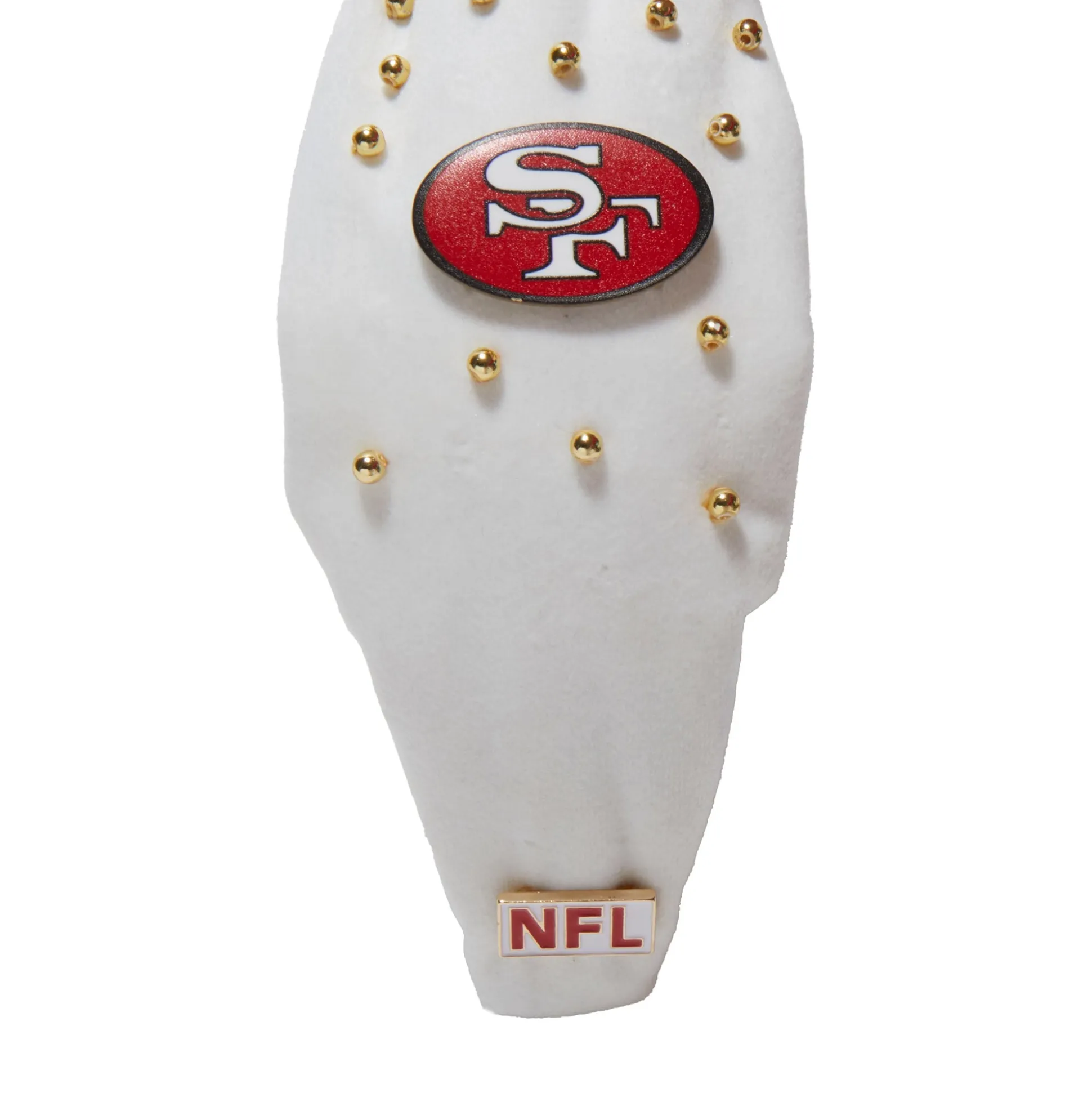 SF 49ERS LELE SADOUGHI X NFL IVORY EMBELLISHED KNOTTED HEADBAND