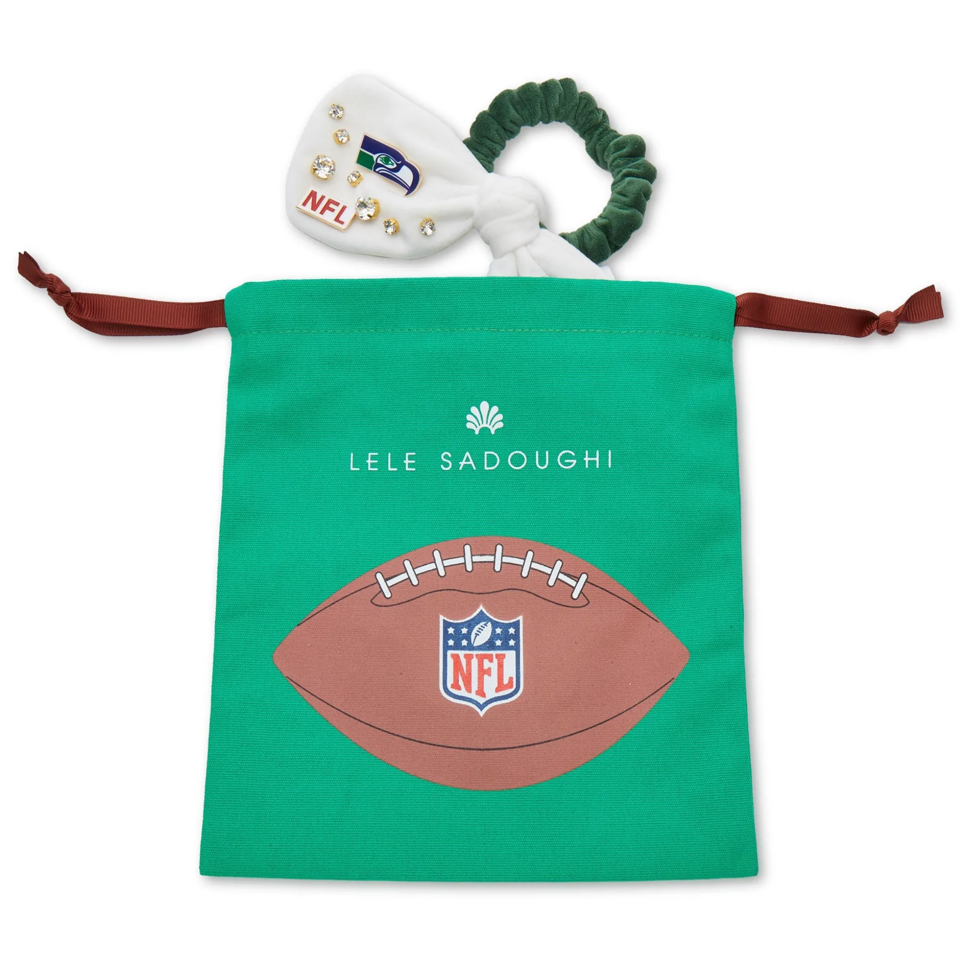 SF 49ERS LELE SADOUGHI X NFL RED BOW SCRUNCHIE