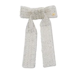 SILVER MARGOT BEADED BOW BARRETTE