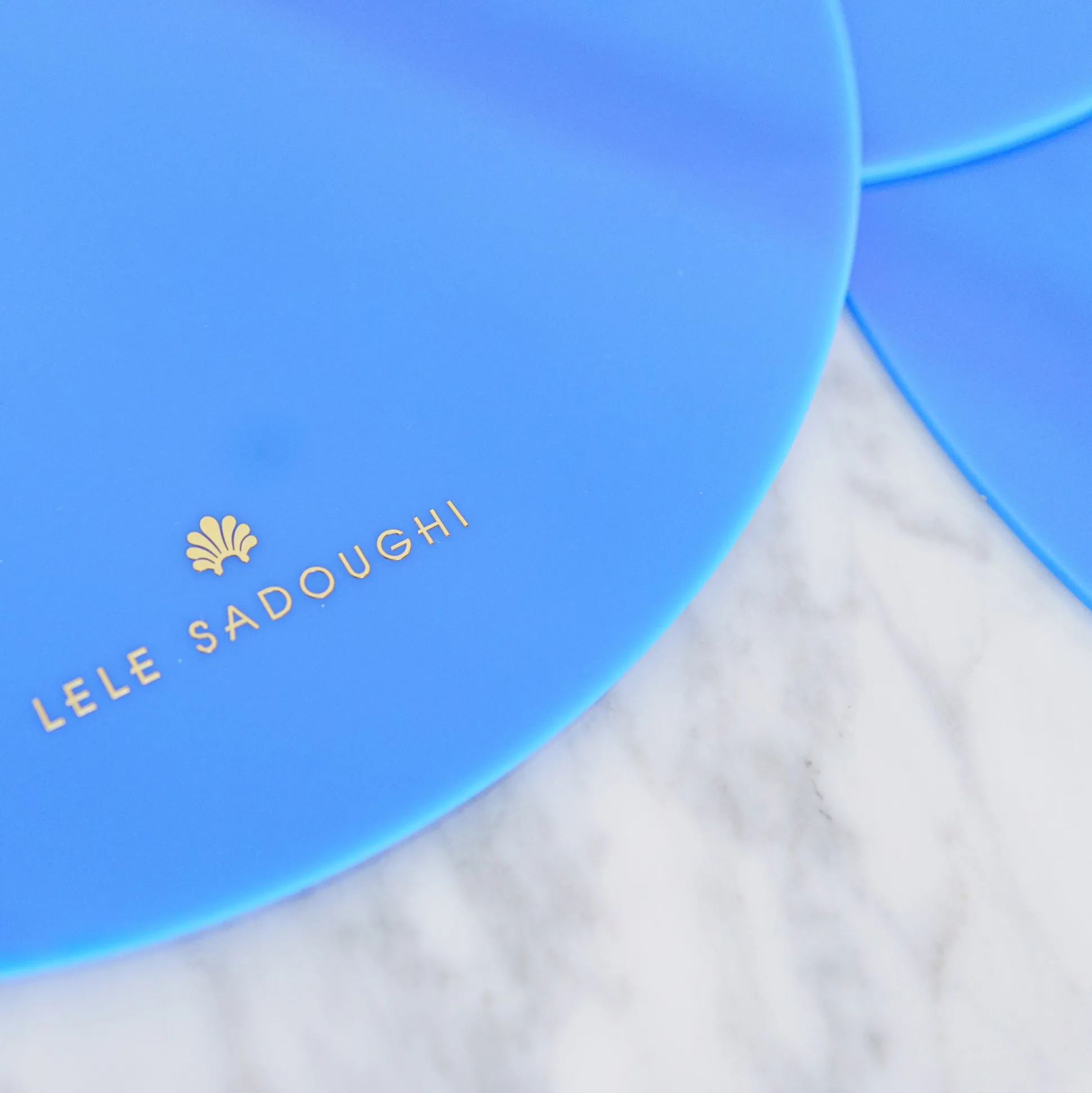 SKY BLUE LUNA ROUND SET OF 4 PLACEMATS