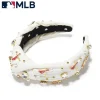 ST.LOUIS CARDINALS LELE SADOUGHI / MLB IVORY EMBELLISHED KNOTTED HEADBAND