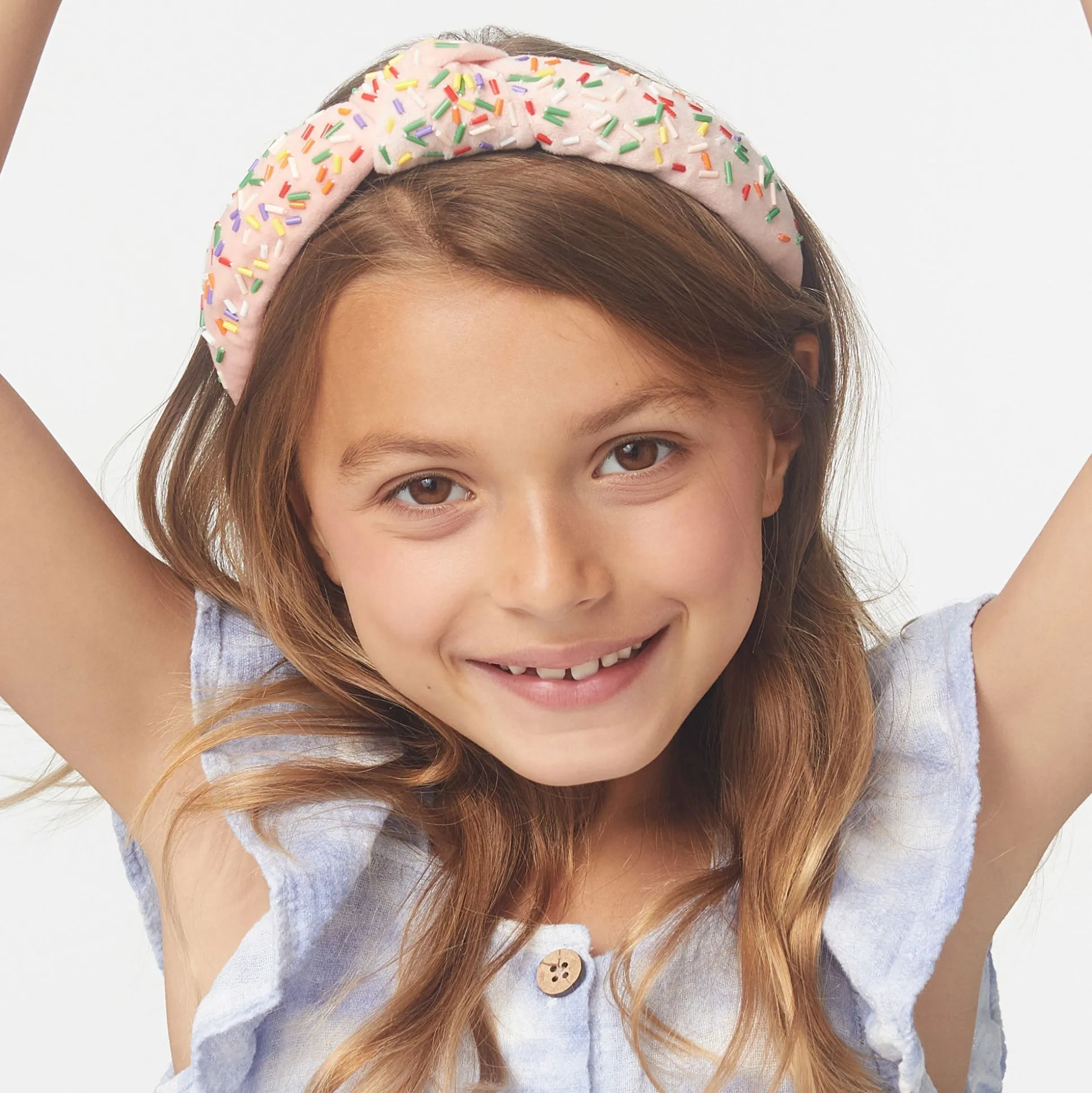 STRAWBERRY BIRTHDAY CAKE KIDS KNOTTED HEADBAND