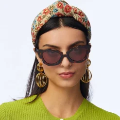 TORTOISE BEVERLY HILLS CAT-EYE SUNGLASSES