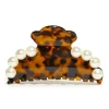 TORTOISE MEDIUM PEARL CLAW CLIP