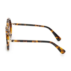 TORTOISE PAROS ROUND SUNGLASSES
