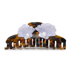 TORTOISE PEARL SHELL CLAW CLIP