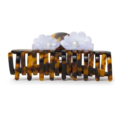 TORTOISE PEARL SHELL CLAW CLIP