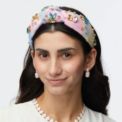 TULIP FIELD CRYSTAL BUNNY KNOTTED HEADBAND