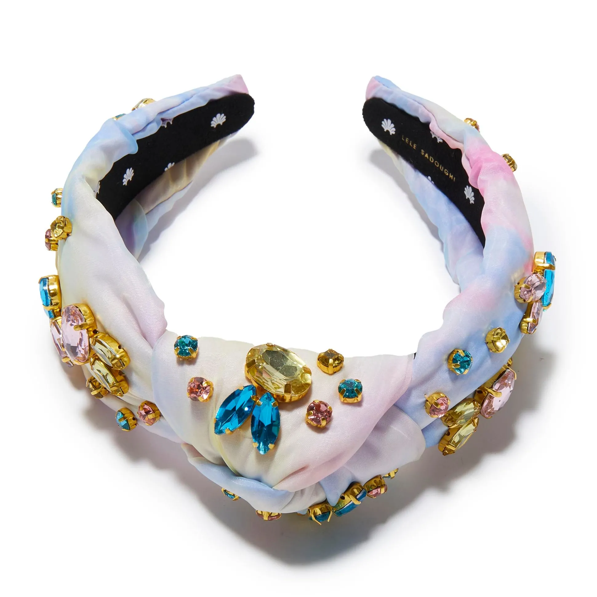 TULIP FIELD CRYSTAL BUNNY KNOTTED HEADBAND