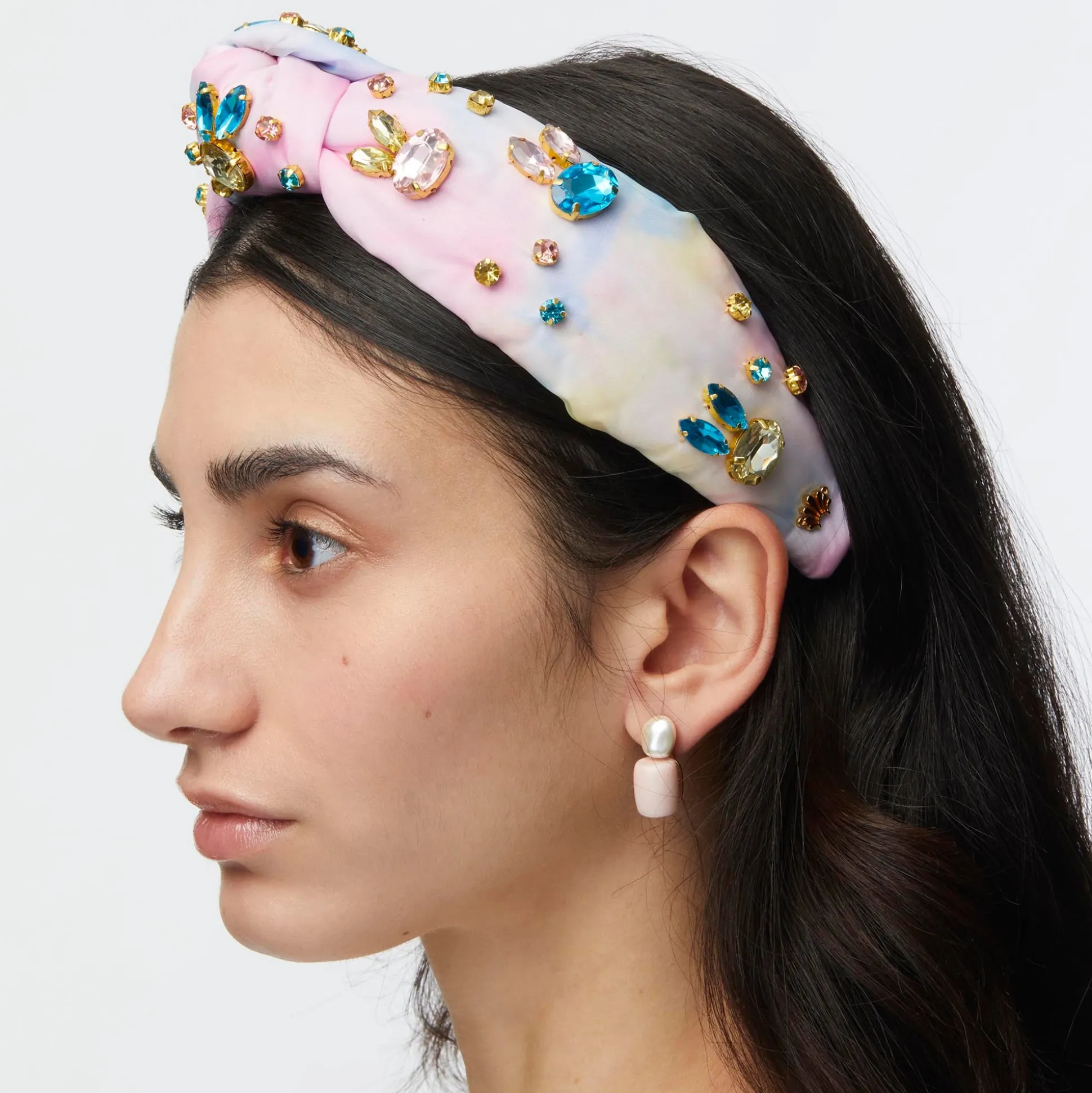 TULIP FIELD CRYSTAL BUNNY KNOTTED HEADBAND