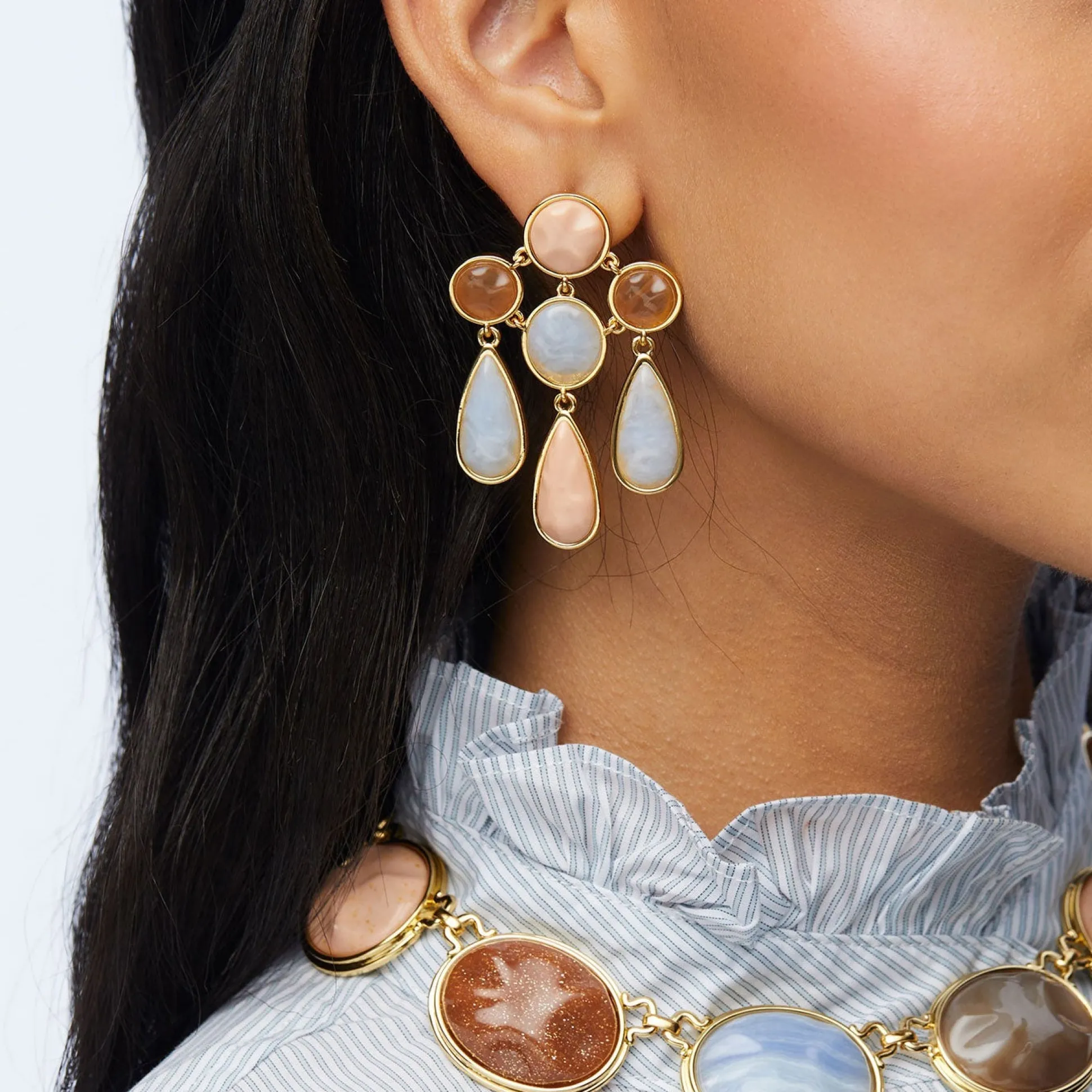 TWILIGHT REFLECTION CHANDELIER EARRINGS
