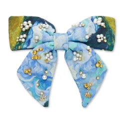 WHEAT FIELDS THE MET X LELE VAN GOGH PRINTED BOW BARRETTE