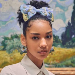 WHEAT FIELDS THE MET X LELE VAN GOGH PRINTED BOW BARRETTE