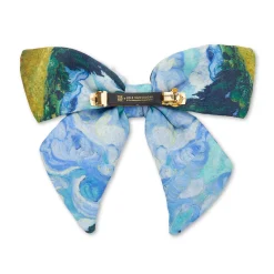 WHEAT FIELDS THE MET X LELE VAN GOGH PRINTED BOW BARRETTE